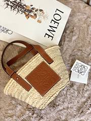 Loewe Small Basket Bag Brown Palm Leaf 33x17x13cm - 3