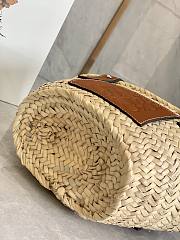 Loewe Small Basket Bag Brown Palm Leaf 33x17x13cm - 2