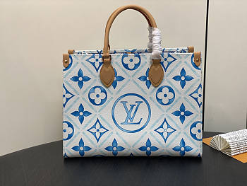 Louis Vuitton LV OnTheGo MM Lagoon Blue 35 x 27 x 14 cm