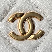 Chanel Shopping Tote Bag White Caviar Gold 24x30.5cm - 6