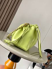 Loewe Flamenco Purse Bag Green Lambskin 30x20x10.5cm - 2