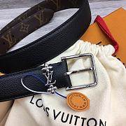 Louis Vuitton LV Bloom 30mm Black Silver Belt - 3