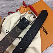 Louis Vuitton LV Bloom 30mm Black Silver Belt - 4