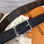 Louis Vuitton LV Bloom 30mm Black Silver Belt - 2