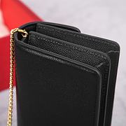 Valentino Garavani Small Leather Chain Wallet Black 20x10.5x4cm - 5