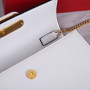 Valentino Garavani Small Leather Chain Wallet White 20x10.5x4cm - 4