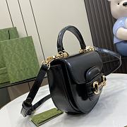 Gucci Horsebit 1955 Mini Top Handle Bag Black 18x15x6.5cm - 5