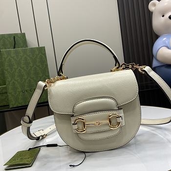 Gucci Horsebit 1955 Mini Top Handle Bag White 18x15x6.5cm