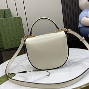 Gucci Horsebit 1955 Mini Top Handle Bag White 18x15x6.5cm - 6