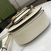 Gucci Horsebit 1955 Mini Top Handle Bag White 18x15x6.5cm - 3