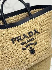 Prada Medium Crochet Leather Tote Bag 32x29x16cm - 6