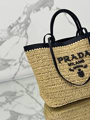 Prada Medium Crochet Leather Tote Bag 32x29x16cm - 3