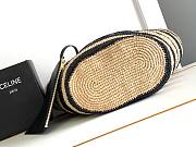 Celine Triomphe Panier Bag Black Natural 30x22x14cm - 3