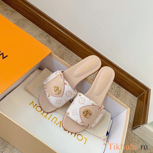 Louis Vuitton LV Frame Beige Slides - 1