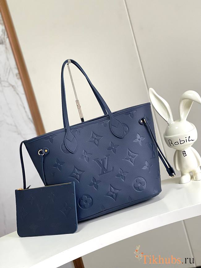 Louis Vuitton LV Neverfull MM Navy Blue 31 x 28 x 14 cm - 1