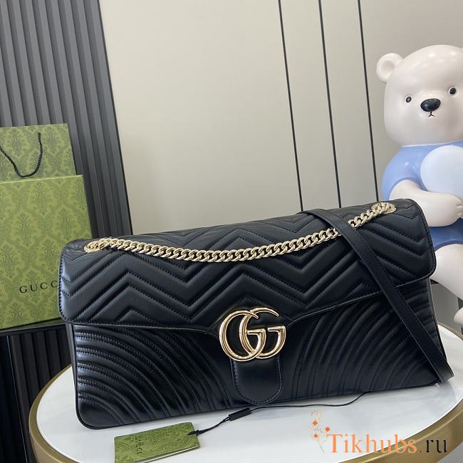 Gucci GG Marmont Large Shoulder Bag Black 40x21x8.5cm - 1