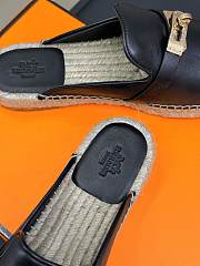 Hermes Feria Espadrille Black Gold - 4