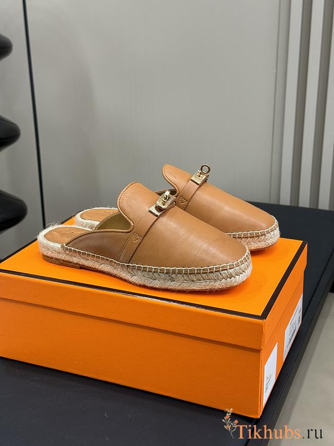 Hermes Feria Espadrille Brown Gold - 1