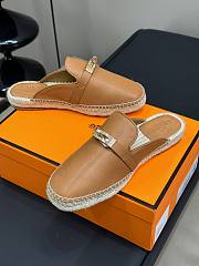 Hermes Feria Espadrille Brown Gold - 3