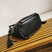 Prada Leather Shoulder Bag Black 24x25x11cm - 4