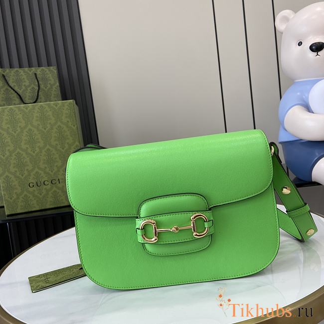 Gucci Horsebit 1955 Small Shoulder Bag Green 25x18x8cm - 1