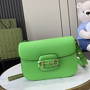 Gucci Horsebit 1955 Small Shoulder Bag Green 25x18x8cm - 1