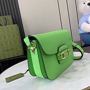 Gucci Horsebit 1955 Small Shoulder Bag Green 25x18x8cm - 6