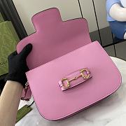 Gucci Horsebit 1955 Small Shoulder Bag Pink 25x18x8cm - 4