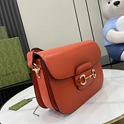 Gucci Horsebit 1955 Small Shoulder Bag Orange 25x18x8cm - 5