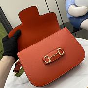 Gucci Horsebit 1955 Small Shoulder Bag Orange 25x18x8cm - 3