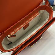 Gucci Horsebit 1955 Small Shoulder Bag Orange 25x18x8cm - 2