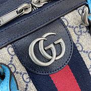 Gucci Savoy Large Duffle Bag Beige Blue 52x31x29cm  - 2