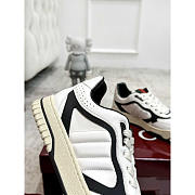 Gucci Re-Web Sneaker White Leather Piping Black - 5