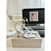 Jimmy Choo Ottilia 90 Latte Nappa Leather Sandals Heel - 1