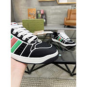 Gucci Screener Sneaker With Web Neoprene Black - 3