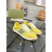 Gucci Screener Sneaker With Web Neoprene Yellow - 1