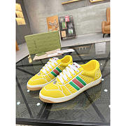 Gucci Screener Sneaker With Web Neoprene Yellow - 3