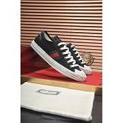 Gucci Sneaker With Web Cotton Fabric Black - 1