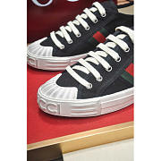 Gucci Sneaker With Web Cotton Fabric Black - 2