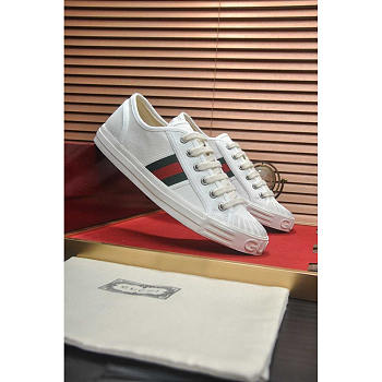 Gucci Sneaker With Web Cotton Fabric White