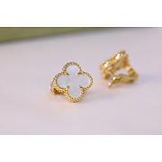 Van Cleef & Arpels Vintage Alhambra Earrings White Golden - 3