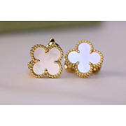 Van Cleef & Arpels Vintage Alhambra Earrings White Golden - 2