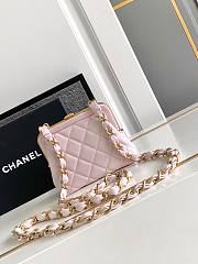 Chanel Clutch With Strap Glossy Pink 12 x 13 x 4 cm - 4