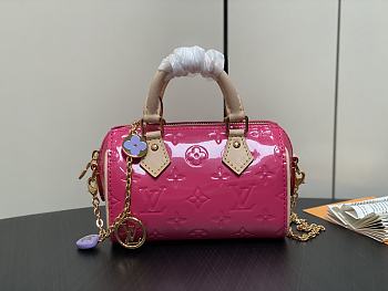 Louis Vuitton LV Nano Speedy Bag Neon Pink 16 x 10 x 7.5 cm