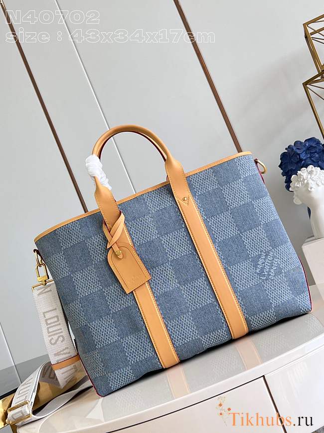 Louis Vuitton LV Weekend Tote Blue 43 x 34 x 17.5 cm - 1