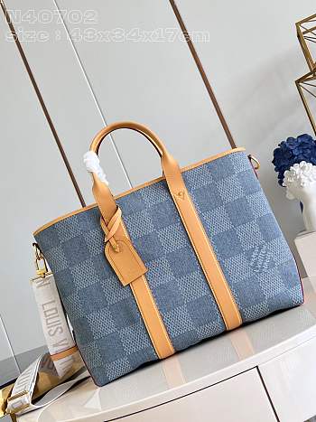 Louis Vuitton LV Weekend Tote Blue 43 x 34 x 17.5 cm