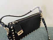 Valentino Garavani Grained Leather Black Rockstud Bag 19x13x7cm - 5