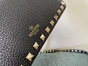 Valentino Garavani Grained Leather Black Rockstud Bag 19x13x7cm - 4