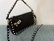 Valentino Garavani Grained Leather Black Rockstud Bag 19x13x7cm - 3