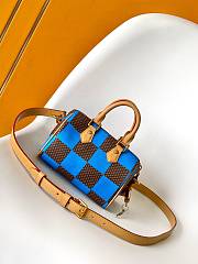 Louis Vuitton LV Speedy 18 Bandoulière Damier Pop Blue 18 x 12 x 10 cm - 3